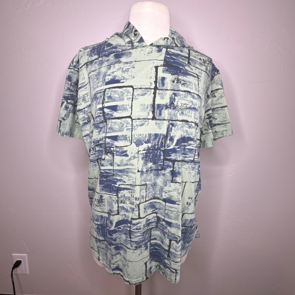 Yininf Hooded Short Sleeve Top Size Large